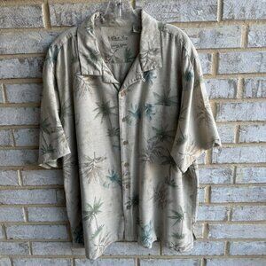 Batik Bay 100% Silk Hawaiian Button Down Shirt Men's Size XXL.